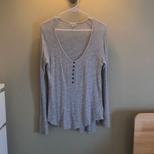 Nordstrom long sleeve henley waffle shirt